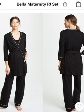 Cosabella Black Nursing Maternity Pajama Set